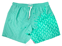 bermies color changing swim trunk green switch pineapple