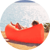 beach inflatable lounger logo