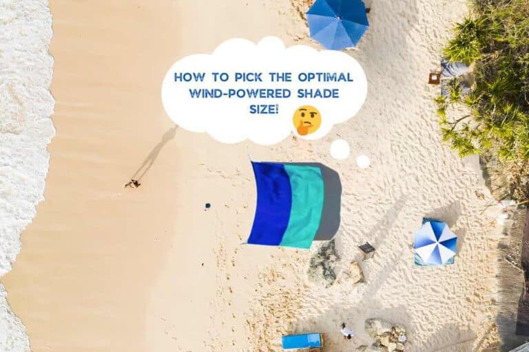 How to Pick the Optimal Wind-Powered Beach Shade Size?