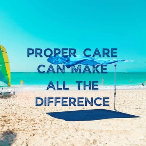 Beach shade Sail Proper Care
