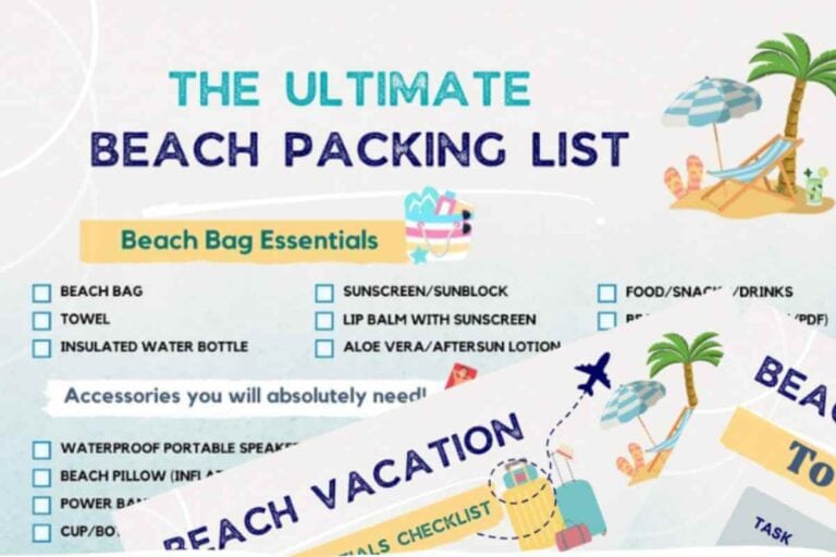 The Ultimate Beach Packing List by Beach180.com - Free Download and Printable